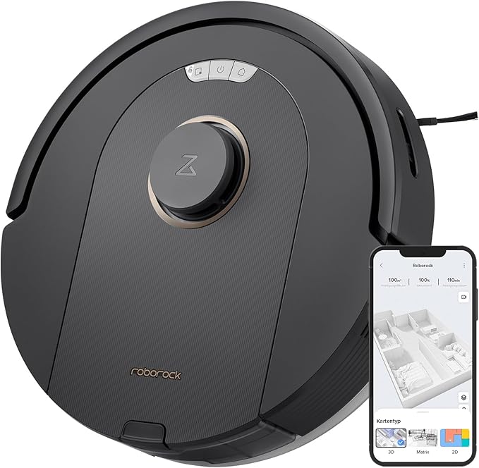 Roborock Q5 Pro Robot Vacuum Cleaner with DuoRoller Brush Black Roborock Q5 Pro Robot Vacuum Cleaner with DuoRoller Brush Black